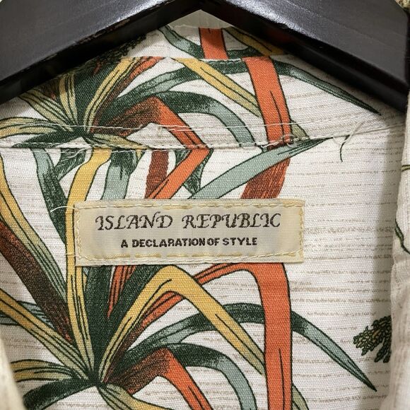 NEW Island Republic Hawaiian Shirt Tropical Palm Tree Aloha Men's Large NWT - Picture 6 of 7